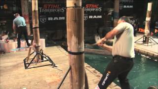 STIHL TIMBERSPORTS® US Championship 2012  Springboard Chop [upl. by Esineg871]