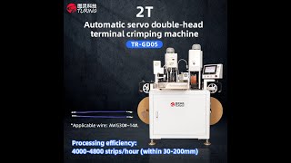 Double head Fully Automatic 2 Sided Crimping Machine Striping Cutting Electronic Wire Terminal Crimp [upl. by Maleeny]