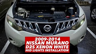 20092014 NISSAN MURANO D2S XENON WHITE HID LIGHTS INSTALLATION [upl. by Ratcliffe]