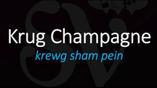 How to Pronounce Krug Champagne French Wine Pronunciation [upl. by Oglesby]