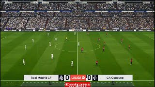 Real Madrid vs Osasuna  La Liga PES 2021  Partido Intenso [upl. by Notle859]