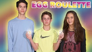 Egg Roulette Challenge MattyBRaps vs Jack amp Kate [upl. by Nangatrad]