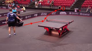 Table Tennis  Red card for throwing racket [upl. by Hallam]