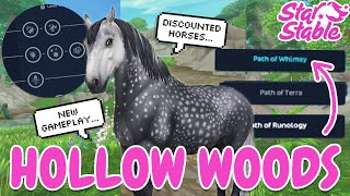 HOLLOW WOODS UPDATE CUSTOM PROGRESSION SYSTEM DISCOUNTED HORSES NEW AREA amp MORE STAR STABLE [upl. by Anne]