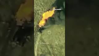 Ukrainian attack interrupts transport of Russian D30 howitzer warinukraine russia drone [upl. by Mayne]