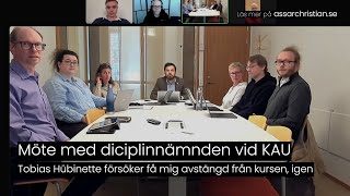 Möte med disciplinnämnden vid Karlstads universitet angående Tobias Hübinette [upl. by Verdha]