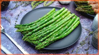 Quick and Easy Garlic Roasted Asparagus in an Air Fryer [upl. by Llenral740]