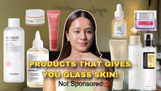 Skincare Products that gives you GLASS SKIN My SkinCare Routine Honest product Review [upl. by Dressler545]