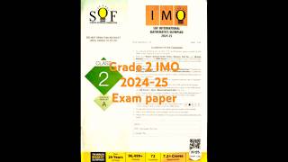 Grade2 IMO202425 New Exam Paper [upl. by Morgana]