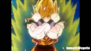 Dragon Ball Z Kai Goku Powers Up Against Cell [upl. by Nairda620]