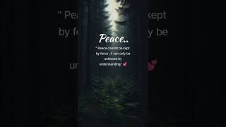 Peace❤️  Best motivational quotes in English shortsviralpeacequotes [upl. by Aelyak]