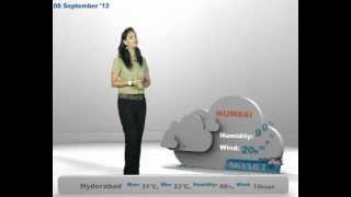 Skymet Weather Report  India September 08 2012 [upl. by Uttica512]