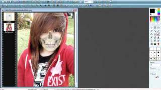 Simple Skull Face Tutorial With PhotoFiltre Studio X [upl. by Vitus]