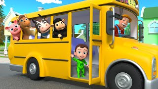 Wheels On The Bus  Animal Song and MORE Educational Nursery Rhymes amp Kids Songs [upl. by Aissak108]