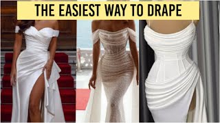 Draping Techniques  How to Drape on a Dress and Skirt  Step by Step Tutorial with Slash and Spread [upl. by Layla131]