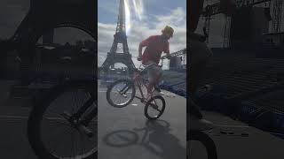 PARIS 2024 Tour Eiffel Trocadérobmxfreestyle bmxisfun bmxpark bmx ride [upl. by Aneehsat271]