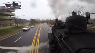 Locomotive Ride Along Southern Railway 154 Slipping in the Rain [upl. by Accebar518]