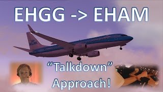 ✈️👨‍✈️ VATSIM SRA quotTalkdownquot Approach Groningen to Amsterdam  FULL ATC [upl. by Novehc204]