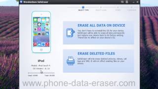 How to Erase All or Deleted iPod Data Without Restore by Wondershare SafeEraser [upl. by Dorrie581]