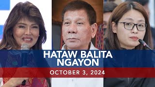 UNTV Hataw Balita Ngayon  October 03 2024 [upl. by Salsbury822]