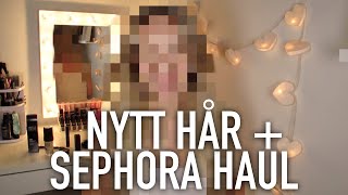 Ny frisyr och hårfärg  SEPHORA haul [upl. by Eanel]