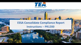 ESSA Compliance Report Instructions  Title I Part C – PR1200 [upl. by Bovill970]