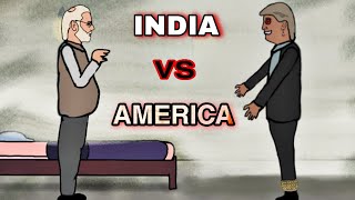 INDIA VS AMERICA PART 1  TRUMP ELECTION SPECIAL  HORROR COMEDY FUNNY ANIMATED [upl. by Notyad]