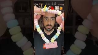 Food ASMR Eating a Supreme Smarties Candy Necklace😄asmr funny candy [upl. by Nyer]