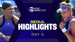 Shnaider Kudermetova sisters amp Kostyuk feature on Day 3 at Seoul 2024  WTA Match Highlights [upl. by Rafi]