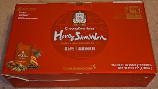 Costco Sale Item Review Hong Sam Won Cheong Kwan Jang Korean Red Ginseng Drink Taste Test [upl. by Arvad]