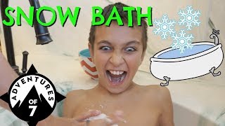 SNOW BATH CHALLENGE  BOYS VS GIRLS [upl. by Togram921]