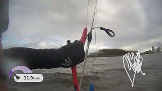 Kitefoilsession 215 Sabfoil B14 M93 W869 S430 Ocean Rodeo 9 meter ROAM [upl. by Vig]