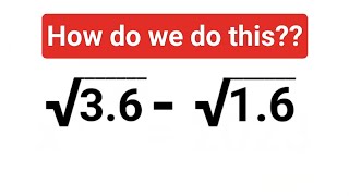 How to subtract square roots easily fastandeasymaths math mathematics subtract square viral [upl. by Faline365]