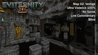 Doom II Eviternity 2  Map02 Vestige Blind UVMax [upl. by Thier]