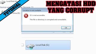 Cara Mengatasi Hardisk Corrupt And Unreadable Terbaru 2020 [upl. by Doehne]