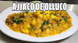 Como Preparar AJIACO DE OLLUCO con CARNE bien peruano  RECETA COMPLETA [upl. by Trabue]