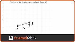 Pythagoras Abstand von zwei Punkten im Koordinatensystem [upl. by Orabelle]