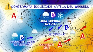 METEO INSTABILE DA MERCOLEDI 17 GENNAIO AL NORD MA NEL WEEKEND IRRUZIONE ARTICA SULLITALIA GELATE [upl. by Giselbert]