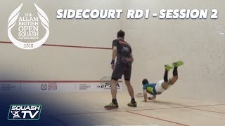 Squash Allam British Open 2018  Rd 1 Sidecourt Livestream 2nd Session [upl. by Sum]