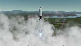 SimpleRockets 2 09900 Experimental Booster Landing Test [upl. by Inanak]