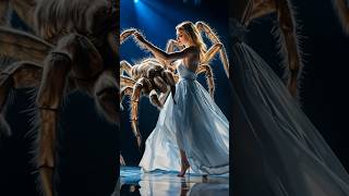 The woman fuses with a spider on AGT americagottelent magic miracle fusion [upl. by Ynove]