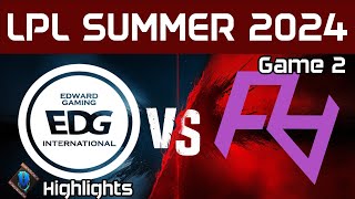 EDG vs RA Highlights Game 2 LPL Summer 2024 EDward Gaming vs Rare Atom by Onivia [upl. by Flip]