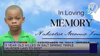 9 Yr Old Killed in Salt Spring Triple Murder Laid to Rest  TVJ News [upl. by Eramal]