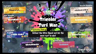 Splatoon 3  Grand Festival Final Splatfest Past Vs Present Vs Future  Day 2 Random Tricolor [upl. by Illona]