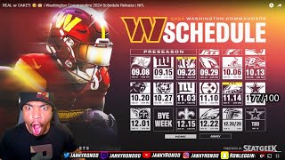 EASIEST SCHEDULE EVER  Washington Commanders 2024 Schedule Release  NFL [upl. by Nonnahs883]