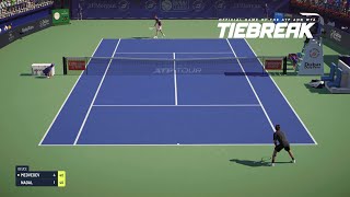 TIEBREAK  Daniil Medvedev Vs Rafael Nadal I Dubai Arena I Expert Difficulty PS5 [upl. by Ciardap]