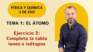 Tema 2 ejercicio 3 Completa la tabla iones e isótopos [upl. by Philemon]