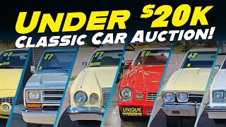 Under 20k Classic Car Auction All reserves are under 20k [upl. by Domella254]