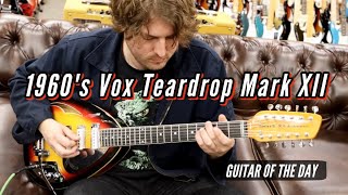 1960s Vox Teardrop Mark XII Sunburst  Guitar of the Day [upl. by Leggett]