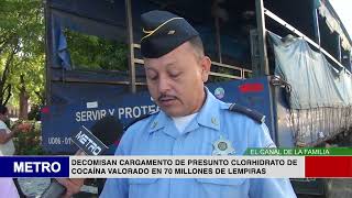 DECOMISAN CARGAMENTO DE PRESUNTO CLORHIDRATO DE COCAÍNA VALORADO EN 70 MILLONES DE LEMPIRAS [upl. by Reggi584]